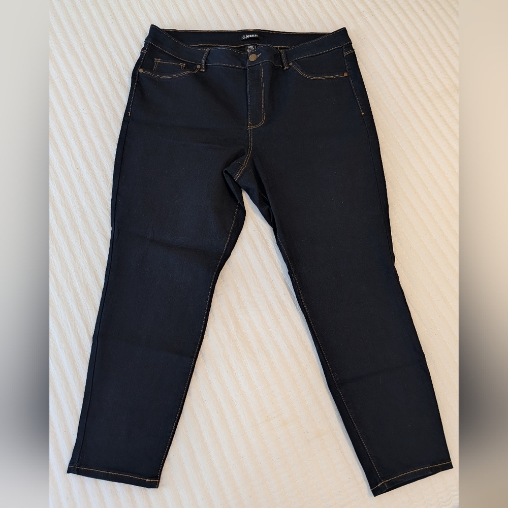 d. jeans Brand Women's Dark Blue Skinny Jeans, 20W